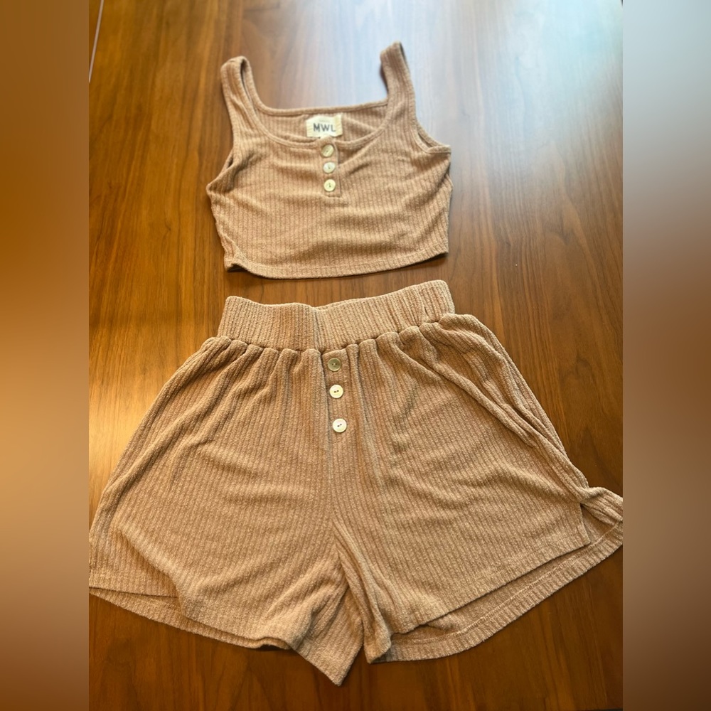 Madewell Shorts and crop top set size xs